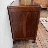 Chest of drawers semainier chiffonnier vintage oak 1950 style Art deco