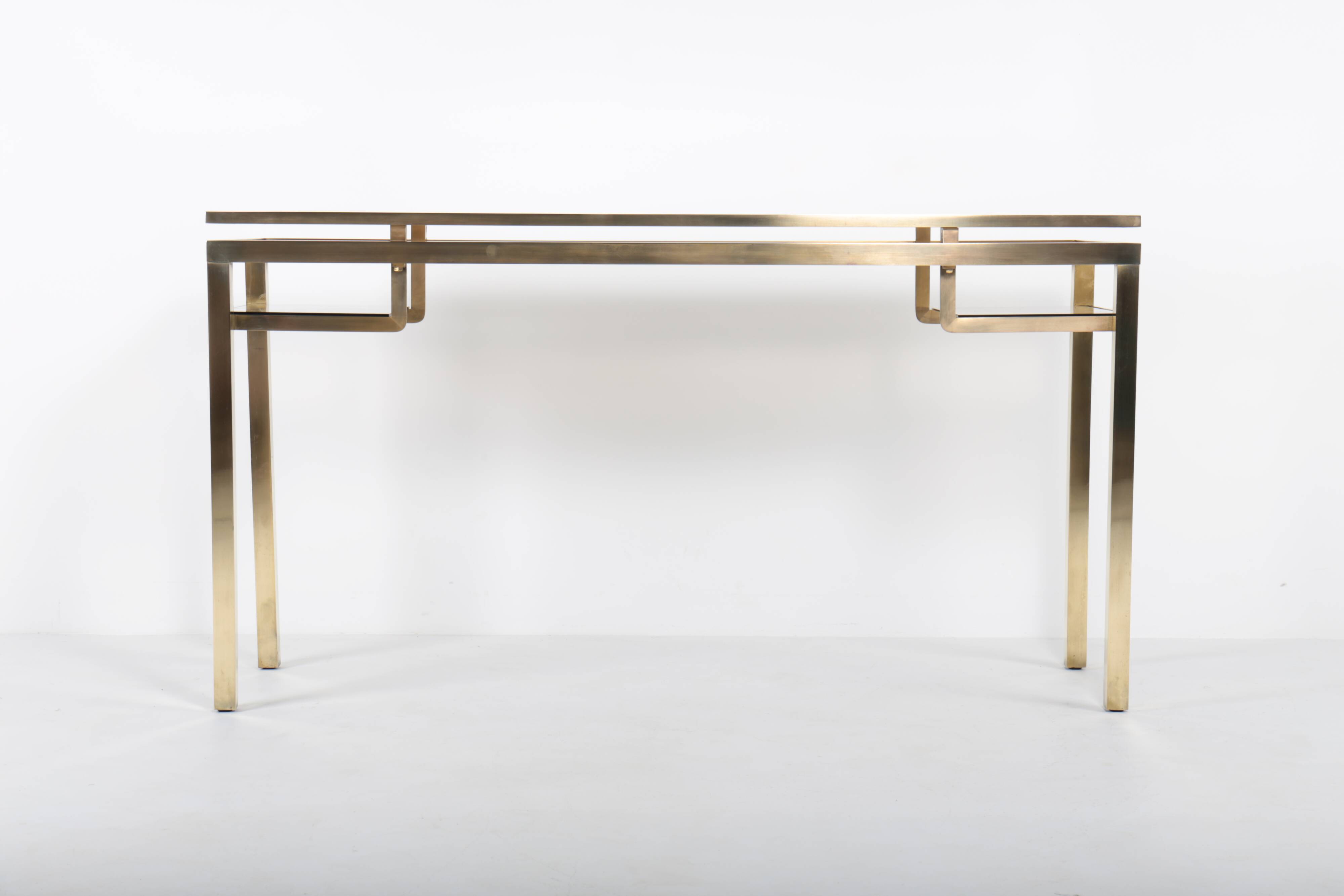Brass console by Guy Lefevre, 1970s