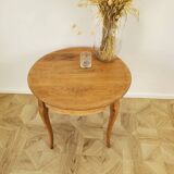 Round wooden table