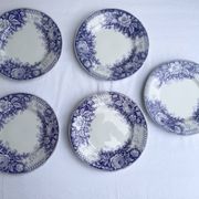 Assiettes dessert Sarreguemines modèle Jardinière XIXEME