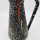 Vintage pitcher Hubert Bequet in speckled ceramic Belgium