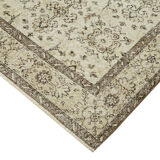 Handwoven antique anatolian beige carpet 188 cm x 303 cm