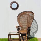 Fauteuil ' paon ' Emmanuelle XL. Vintage 70s