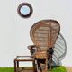 'Peacock' armchair Emmanuelle XL. Vintage 70s