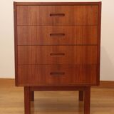 1960s Scandinavian teak chest of drawers