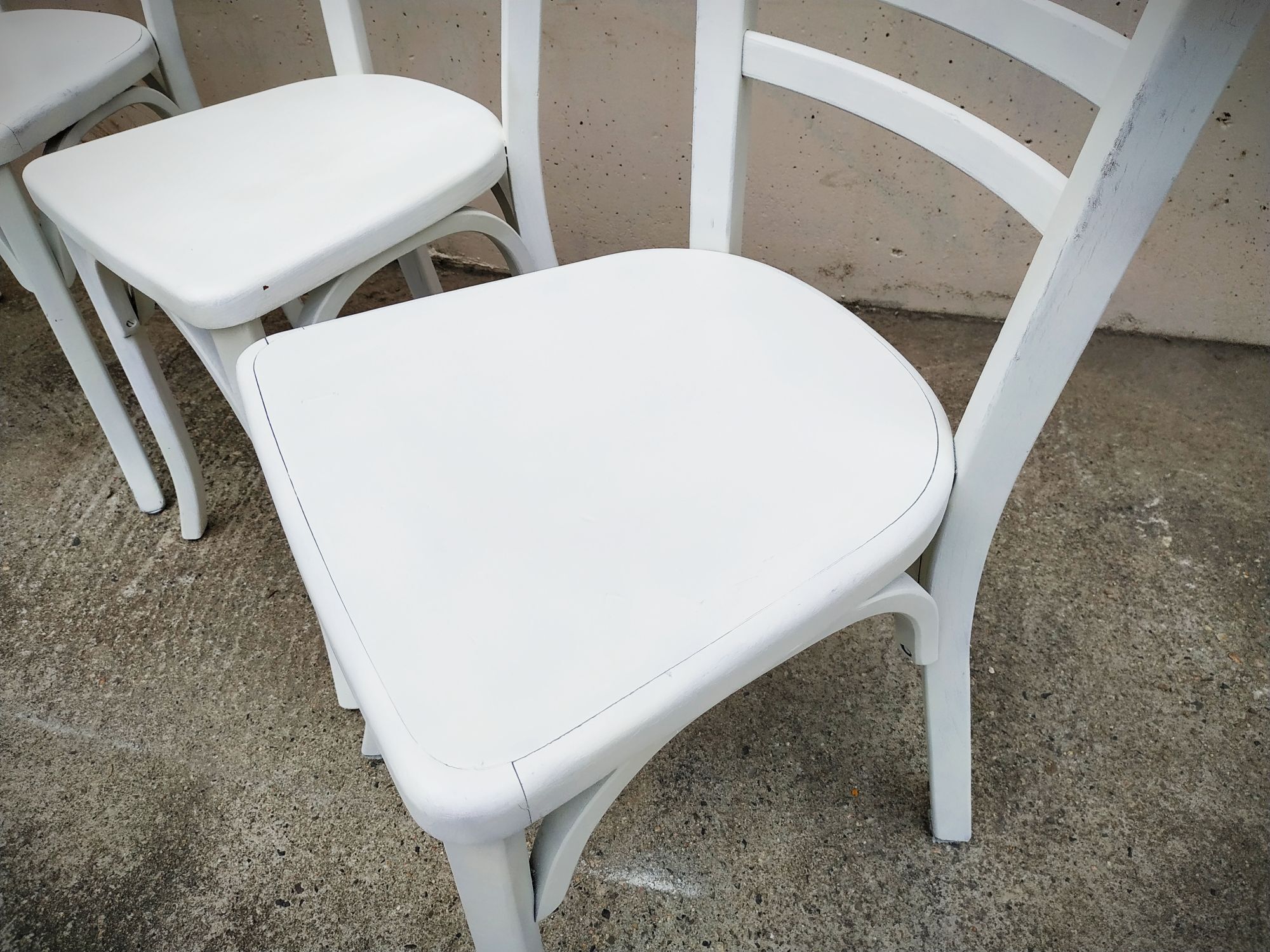 Series of 5 Baumann bistro chairs