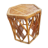 Old rattan and wicker console booster table