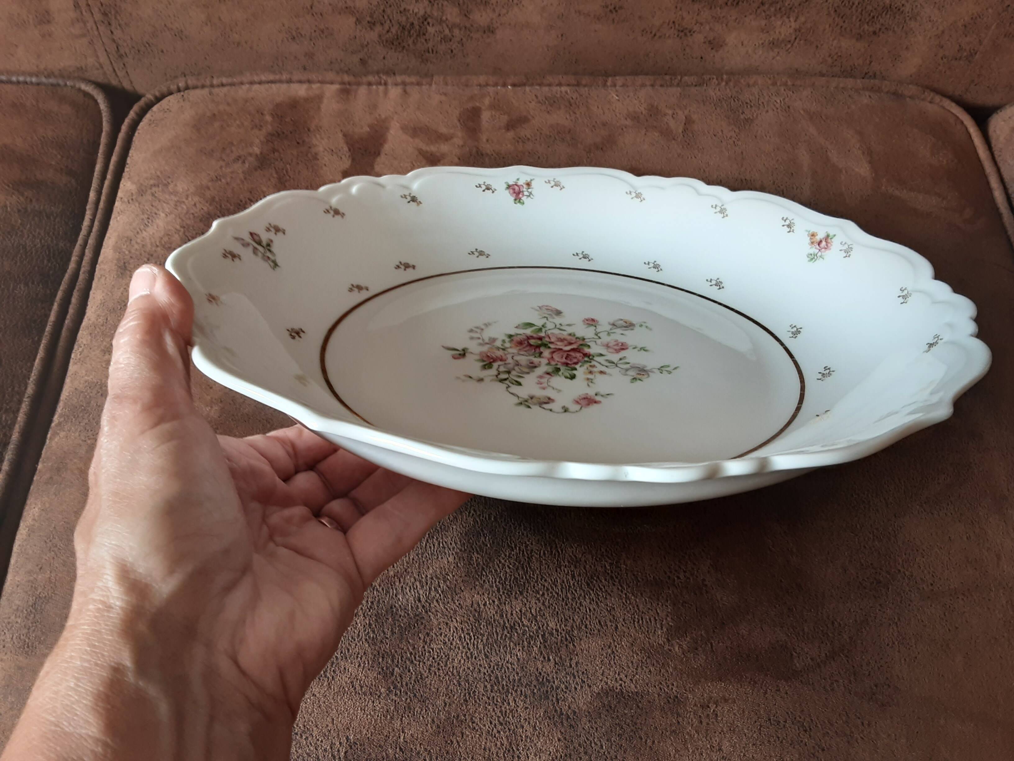 Authentic Julien Michelaud Limoges porcelain round dish