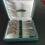 Box of 12 small silver dessert spoons