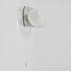 White double wall lamp Bauhaus Wilhelm Wagenfeld, Linder Germany, 1950s
