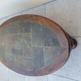 Coffee table year 80 slate solid oak vintage