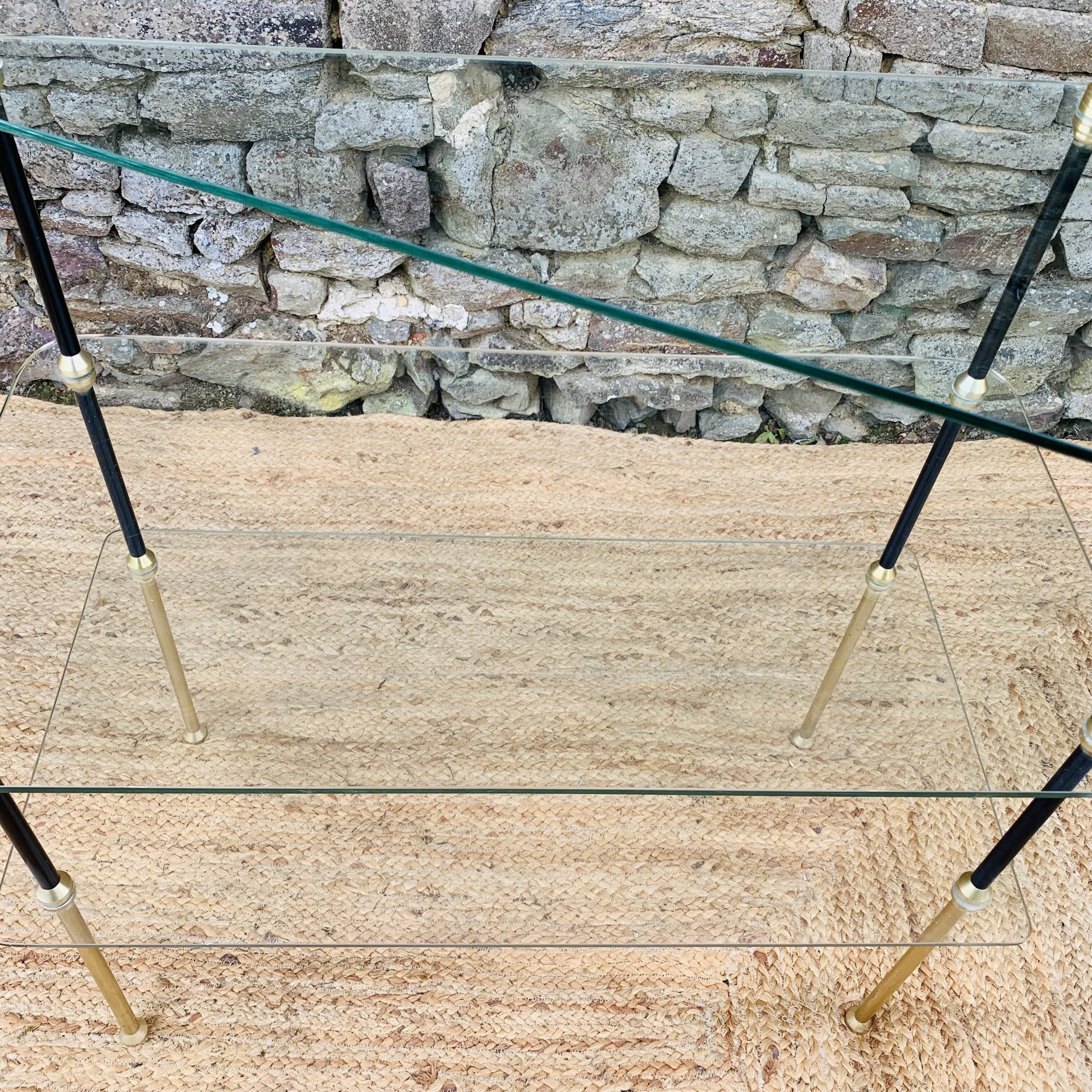 Vintage glass shelf from the 50s/60s