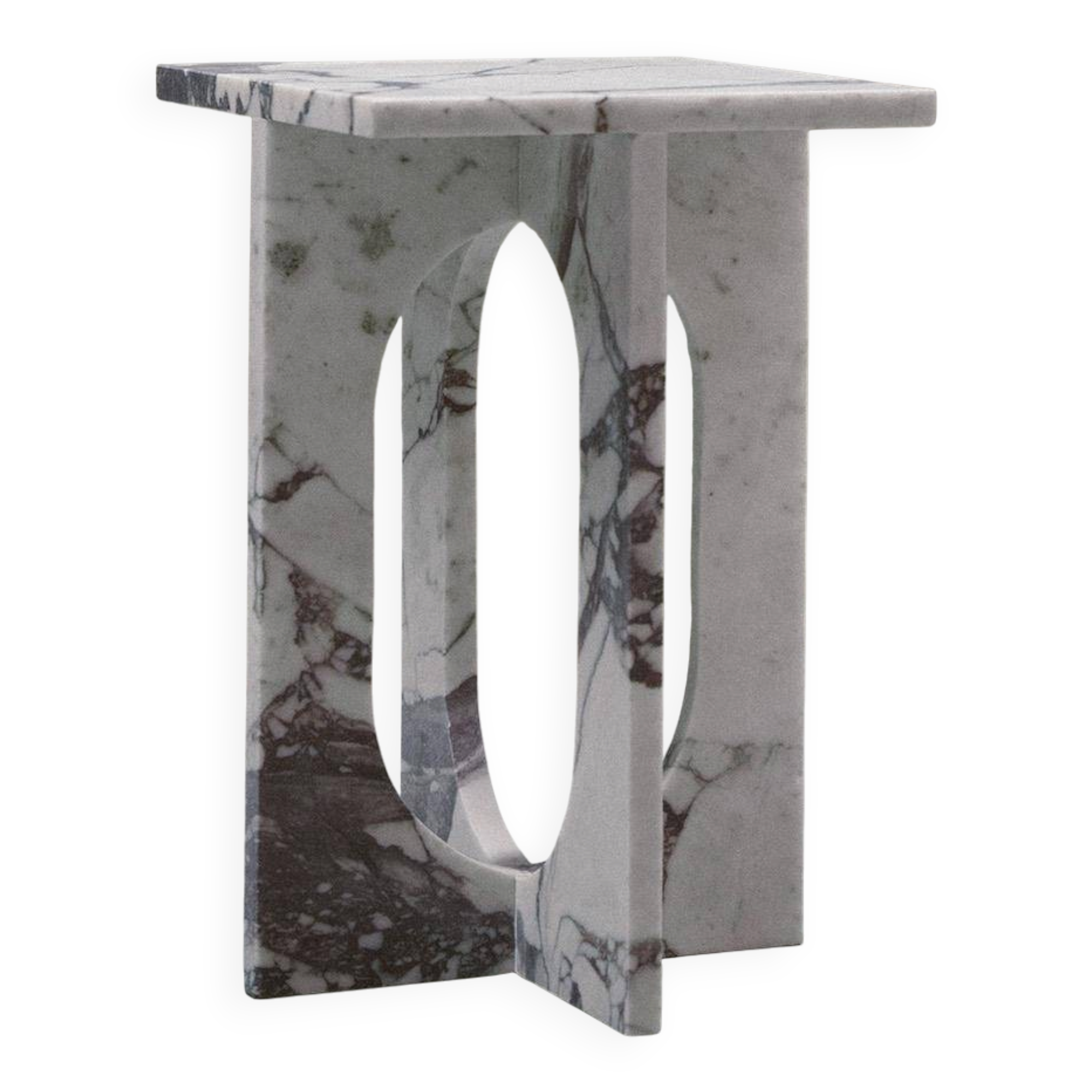 Table d'appoint en marbre Calacatta "BOND"
