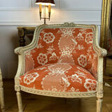 Two shepherdesses in moulded wood and carved Louis XVI style