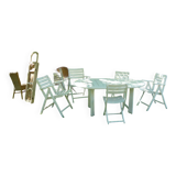 Triconfort garden table with extension, 4 armchairs and 2 chairs