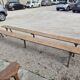 Pair of rustic oak and fir farmhouse benches 1900s - 3m85