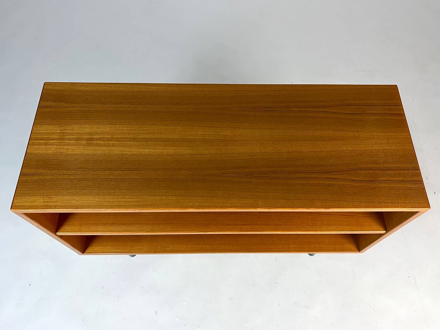 Danish teak shelf sideboard lowboard vinyl vintage mid-century