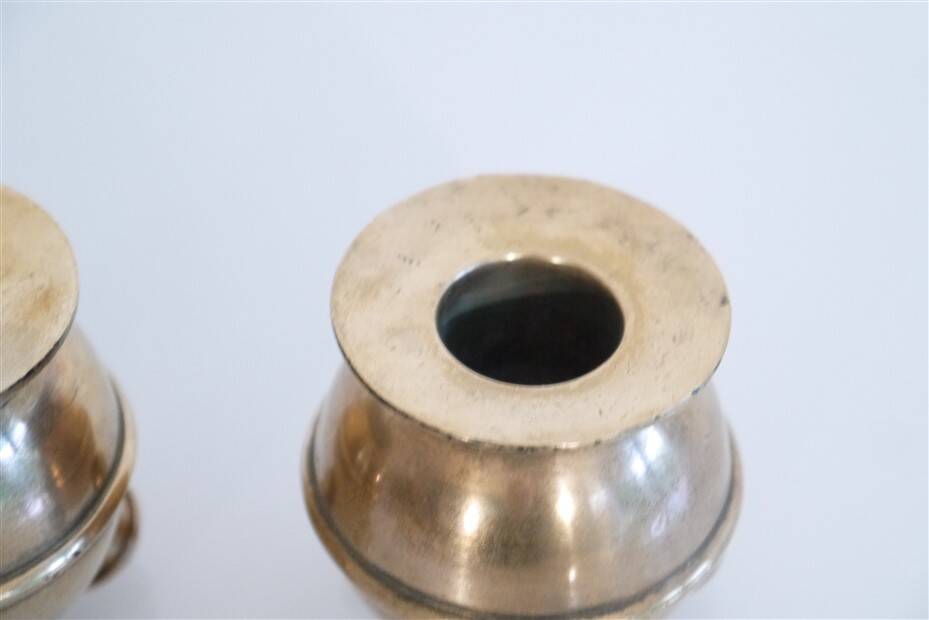 Pair of Scandinavian brass candlesticks
