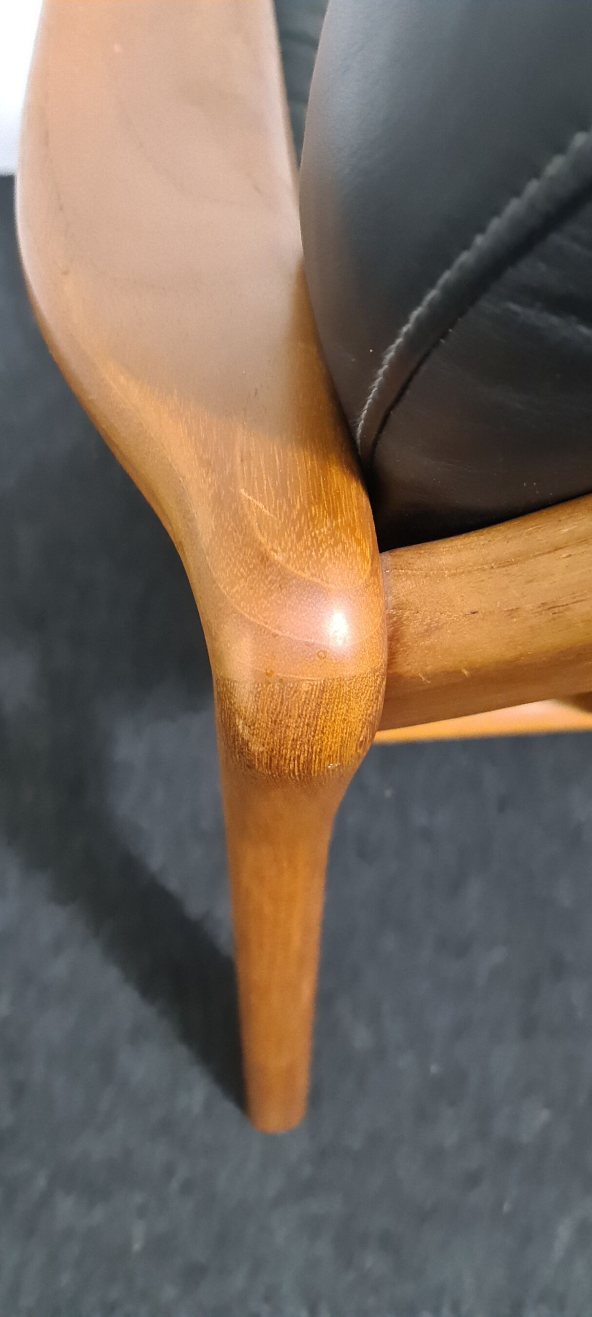 Fauteuil design danois en teck vintage par Komfort