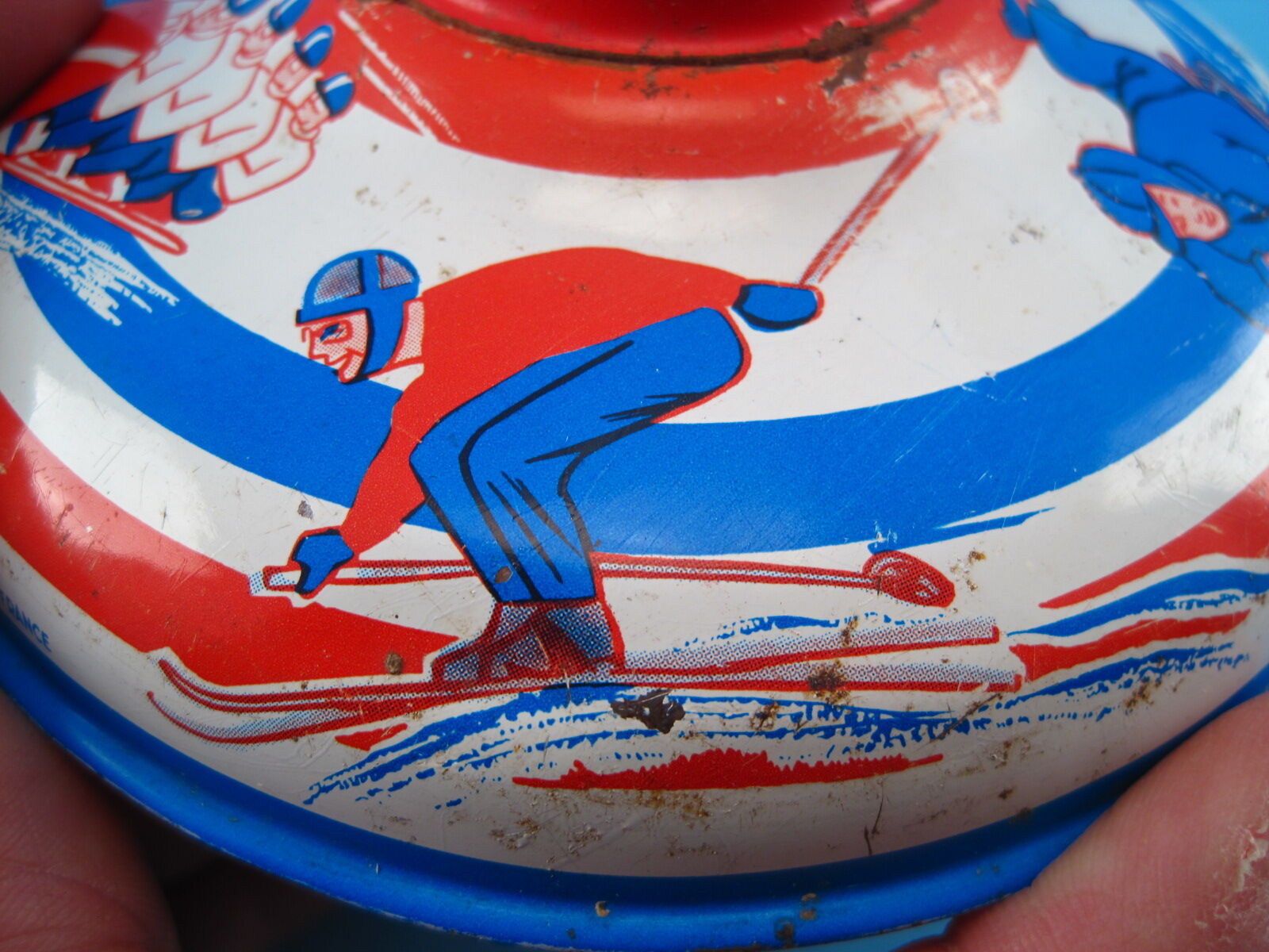 Vintage toy top M.H.
