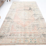 Turkish vintage area rug 221x112cm