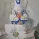 White vase and anemone