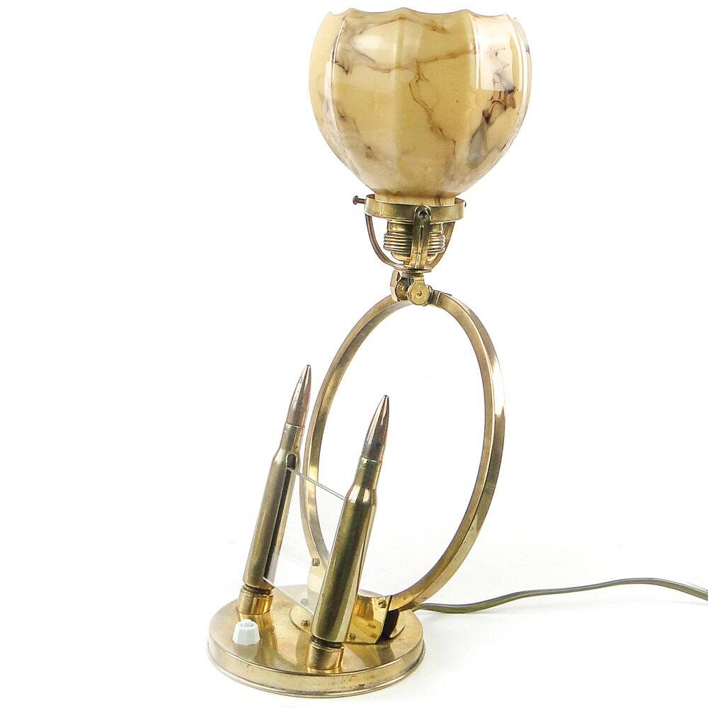 Art Deco table lamp with frame, Poland, 1930s