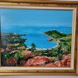 Toile au couteau, La Rade d'Agay de Danielle Saliba