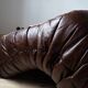 Togo 3-seater sofa in shiny brown leather
