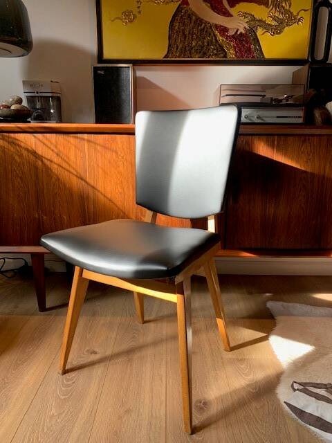 Set of 4 vintage Scandinavian compass chairs from the 70s/80s.