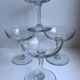 Set of 4 crystal champagne glasses 30s