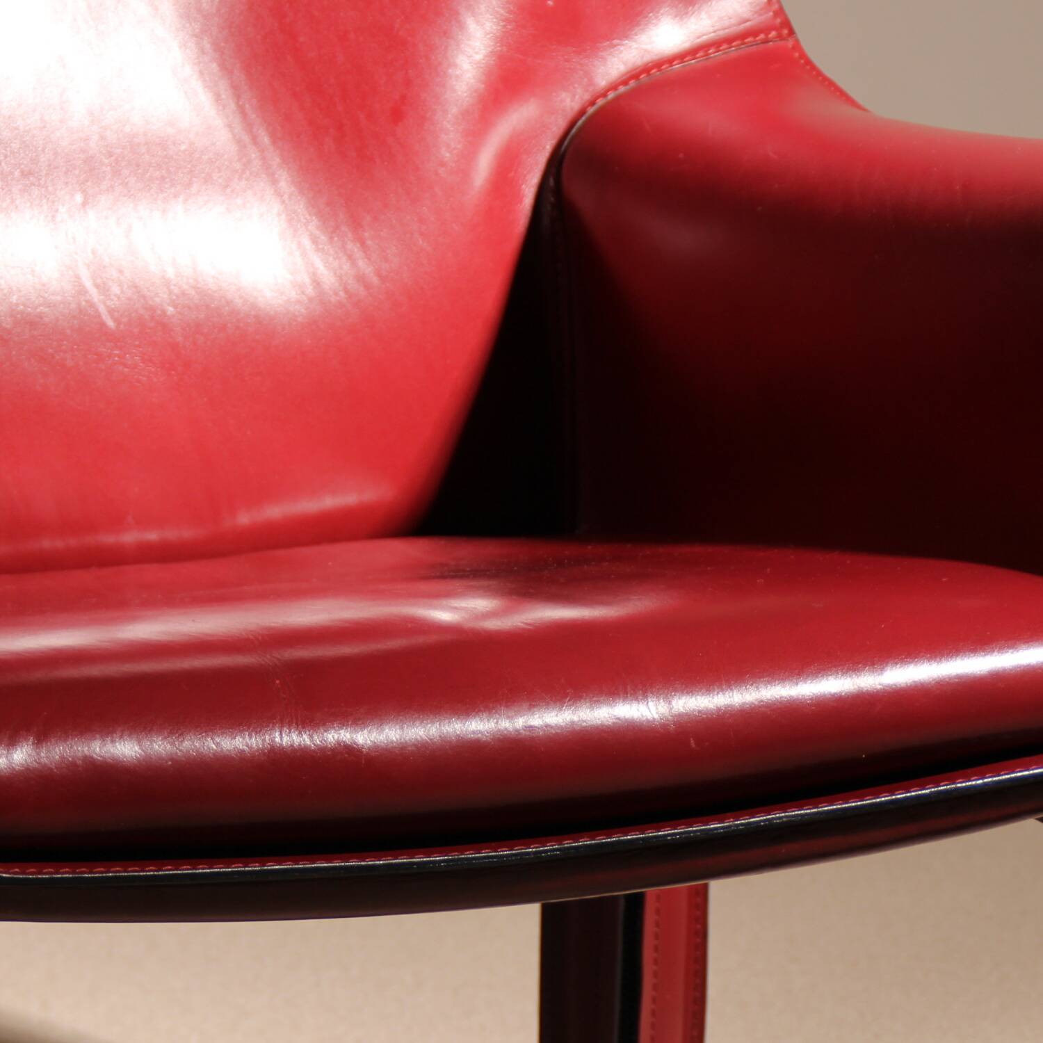 Fauteuil en cuir 'CAB 414' par Mario Bellini pour Cassina | Italie 1982