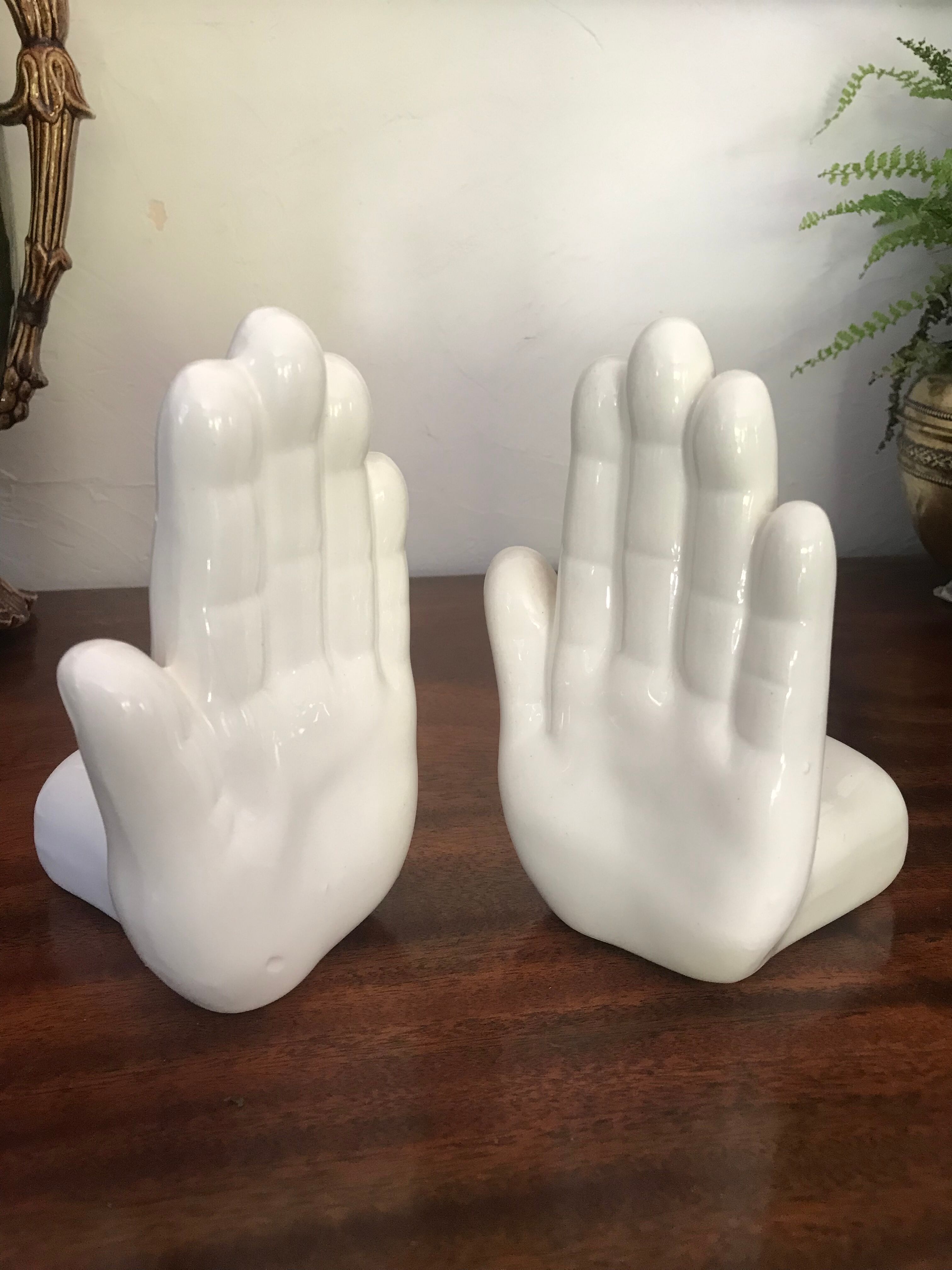 Pair of vintage book clamts