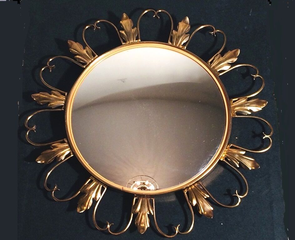 Mirror Sun " Witch's Eye " 50s. Deknudt * Hollywood Regency * Vintage