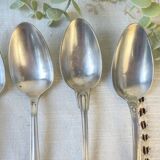 Set of 6 mismatched vintage soup spoons