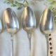 Set of 6 mismatched vintage soup spoons
