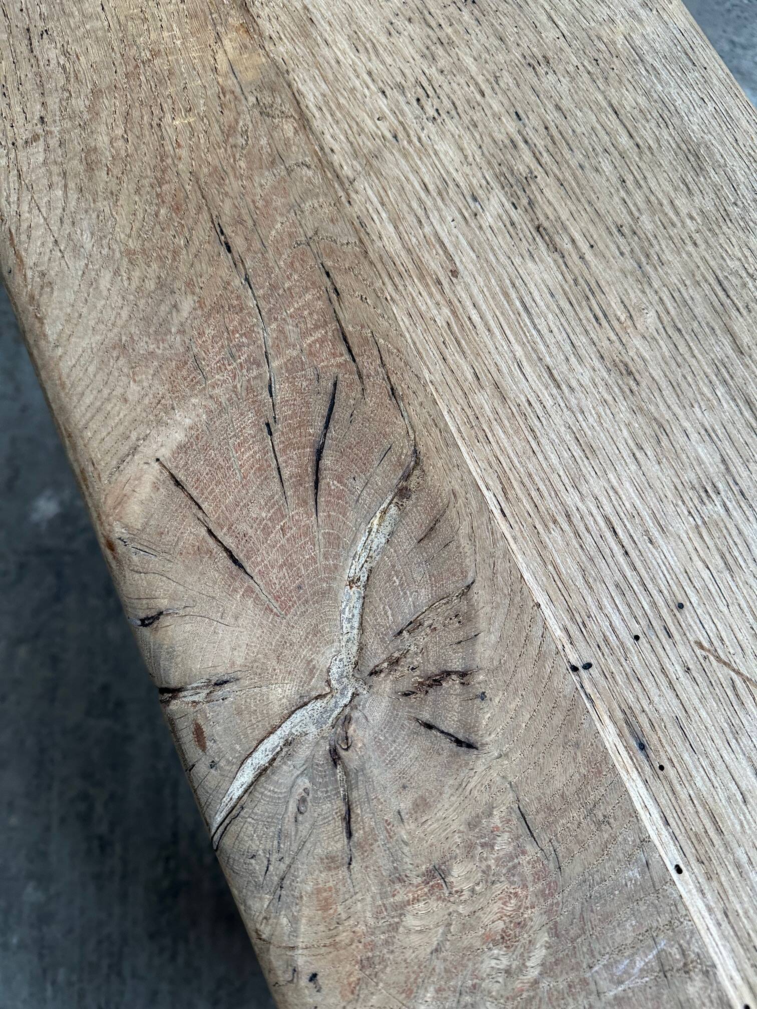 Pair of solid oak farm benches