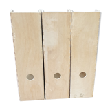 Trio of wooden filing cabinet racks