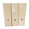 Trio of wooden filing cabinet racks