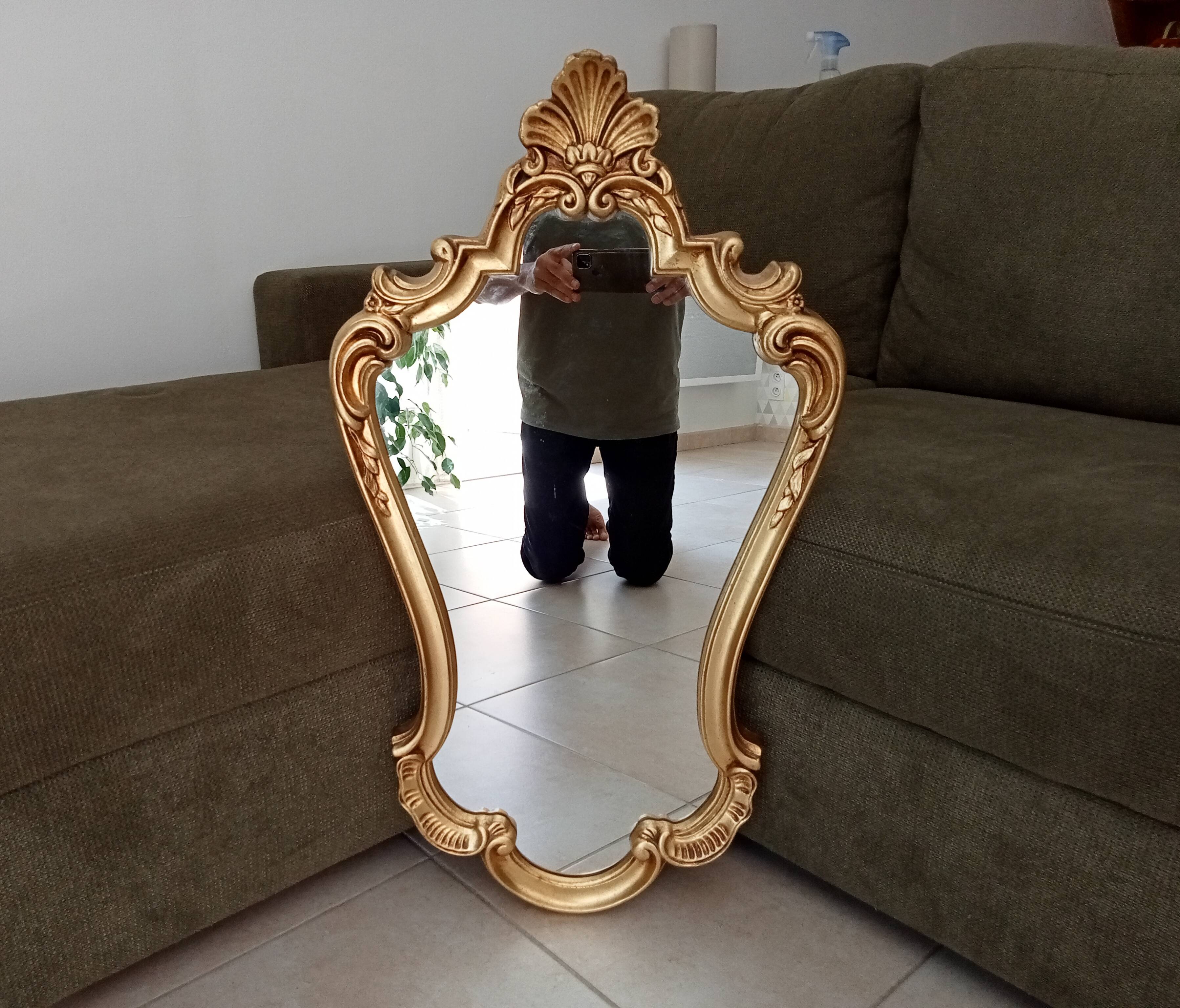 Vintage Rococo Louis XV style mirror 80*46cm