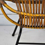 Set of 3 rattan armchairs by Rohe Noordwolde, Netherlands
