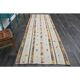 1970s Turkish Oushak Handmade Wool Cotton Beige Runner Rug 116x344