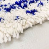 Azilal Moroccan Berber rug with majorelle blue patterns 1.50x0.93m