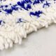 Azilal Moroccan Berber rug with majorelle blue patterns 1.50x0.93m