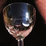 8 anciens verres à porto apéritif en verre taillé