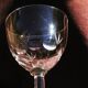 8 old glasses in porto aperitif in cut glass