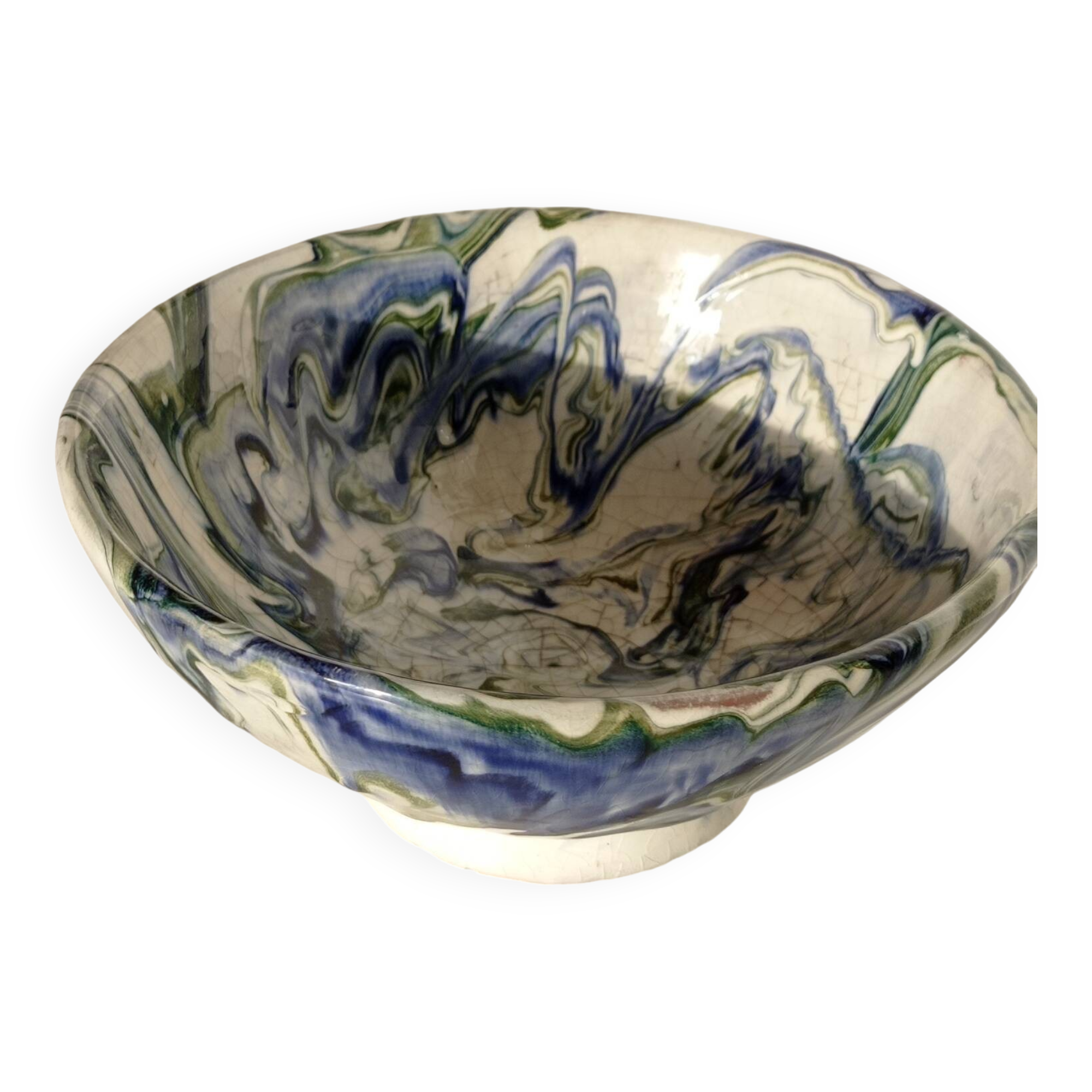 Handmade ceramic salad bowl