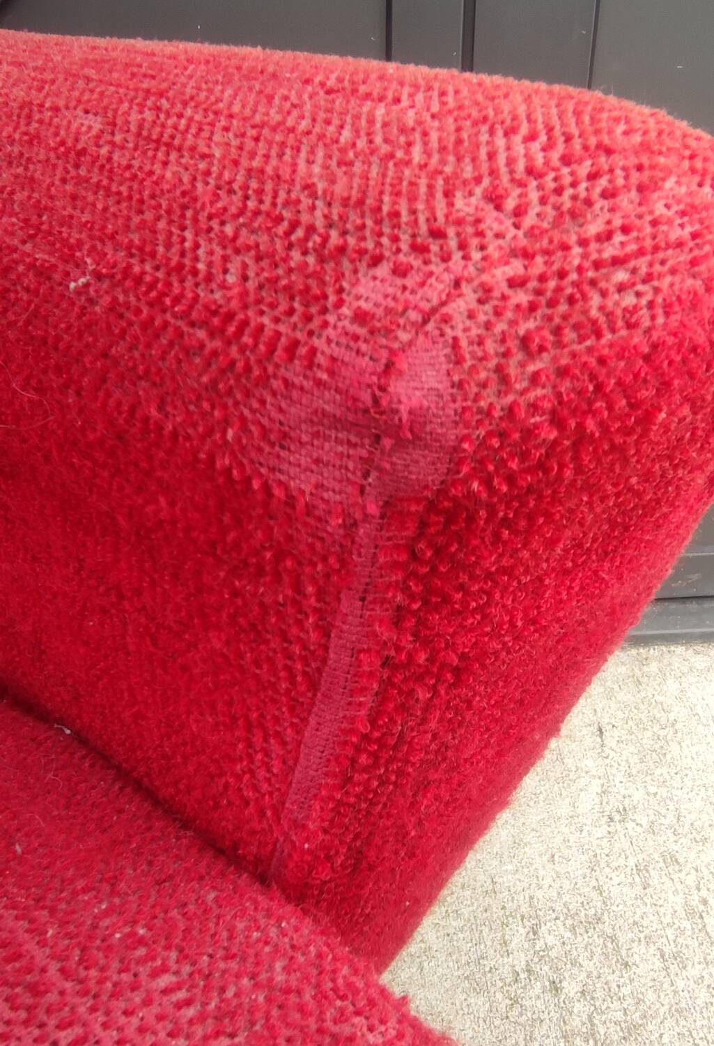 Vintage red designer armchair from the 1950s/1960s