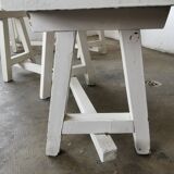 Pair of benches in white fir