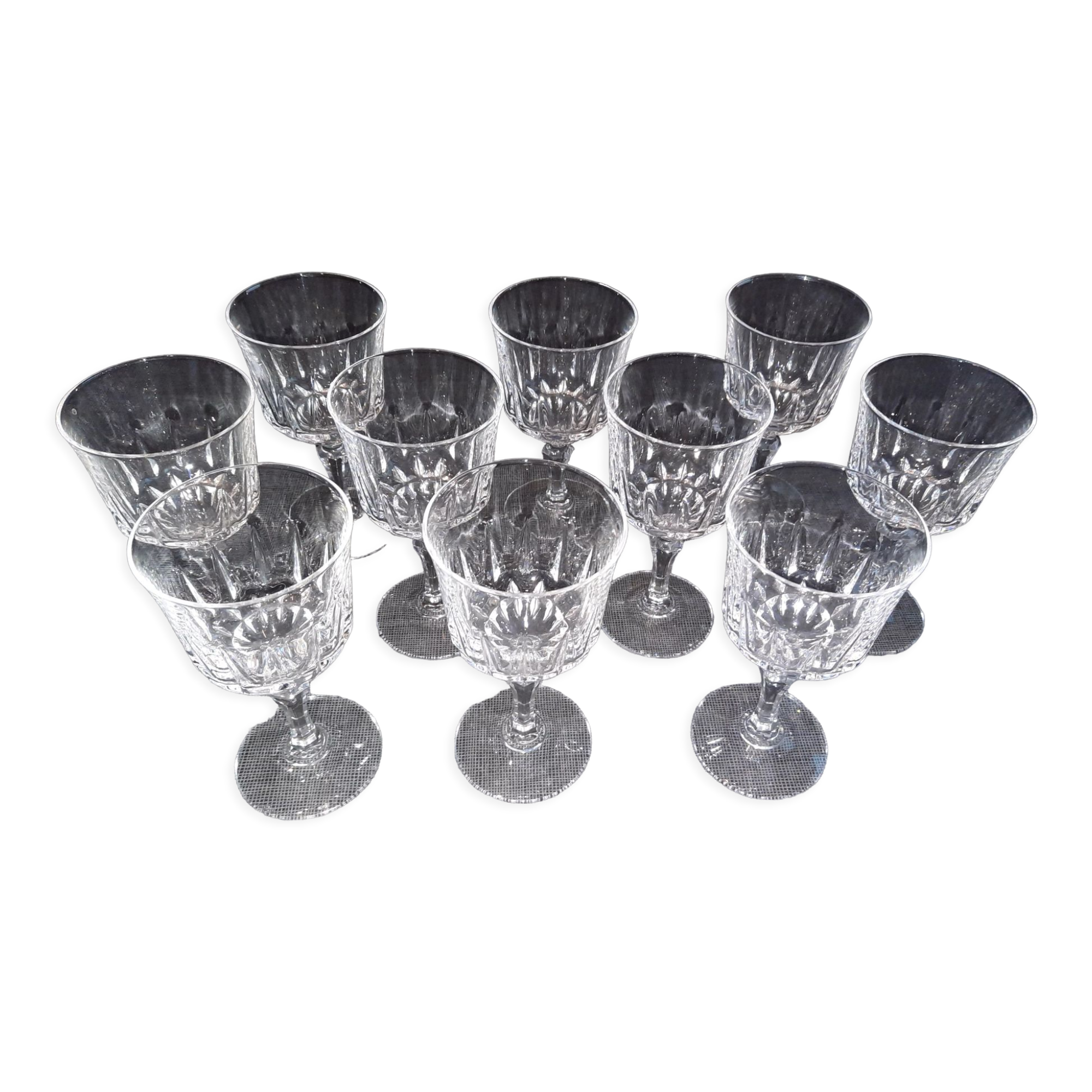 Cristal D'Arques 10 wine glasses model St Germain